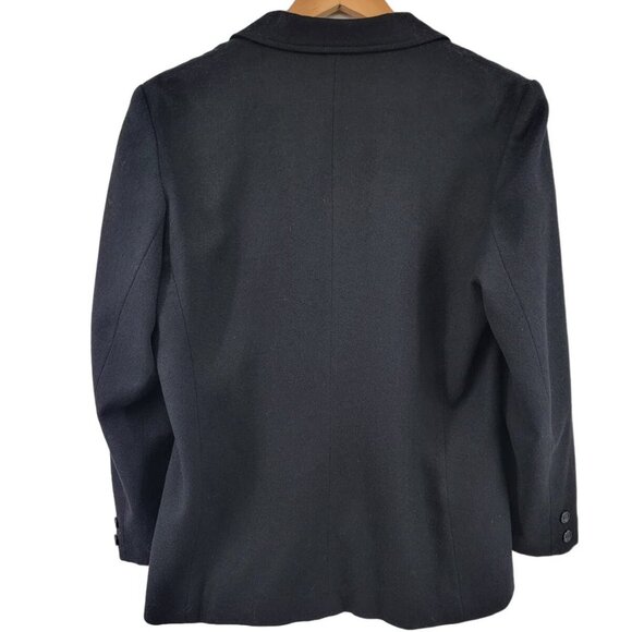 Forecaster of Boston 100% Wool Single Button Front Blazer 9/10 Black - Picture 5 of 5